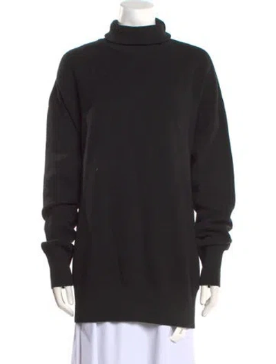 Pre-owned Khaite Wool Turtleneck Sweater In Black