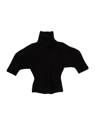 Pre-owned Khaite Wool Turtleneck Sweater In Black