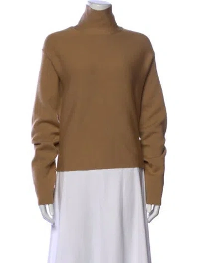 Pre-owned Khaite Wool Turtleneck Sweater In Brown