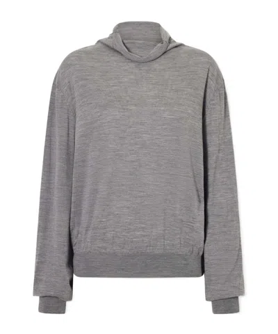 Khaite Annette Merino Wool Turtleneck Sweater In Gray