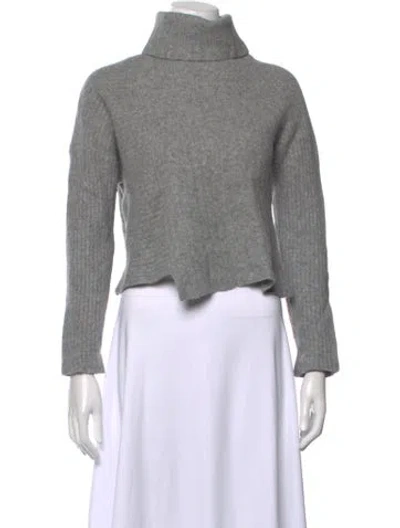 Pre-owned Khaite Wool Turtleneck Sweater In Grey