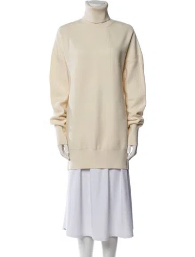 Pre-owned Khaite Wool Turtleneck Sweater In Neutral
