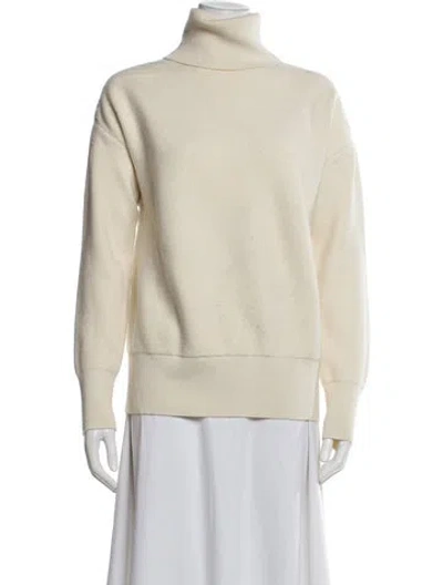 Pre-owned Khaite Wool Turtleneck Sweater In Neutral