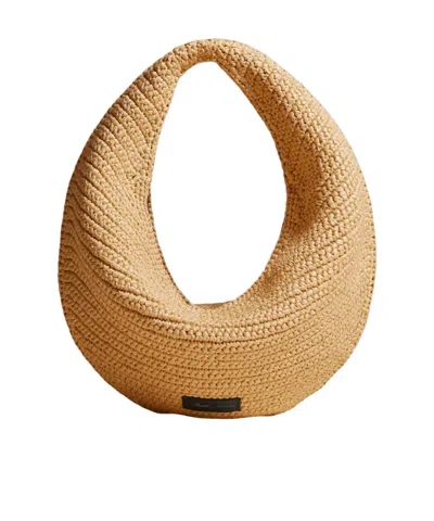 Khaite Woven Shoulder Bag In Nude