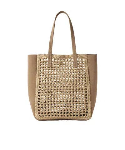 Khaite Woven Tote Bag In Brown