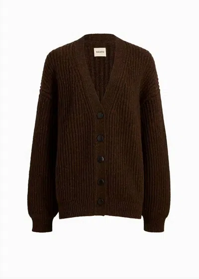 Khaite Wren Cardigan In Chesnut In Multi