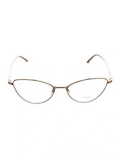 Pre-owned Khaite X Oliver People Cat-eye Eyeglasses In Gold