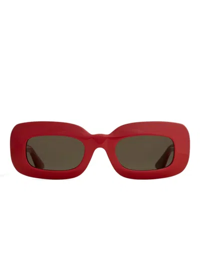 Khaite X Oliver Peoples 1966c Sunglasses In Red