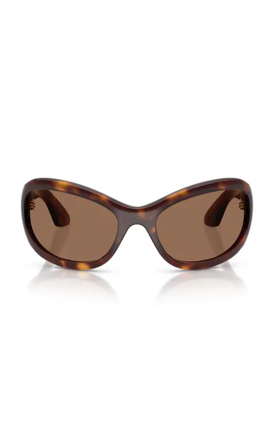 Khaite X Oliver Peoples 1967c Round-frame Acetate Sunglasses - In Brown
