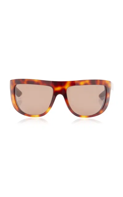 Khaite X Oliver Peoples 1974c Mask-frame Acetate Sunglasses In Brown