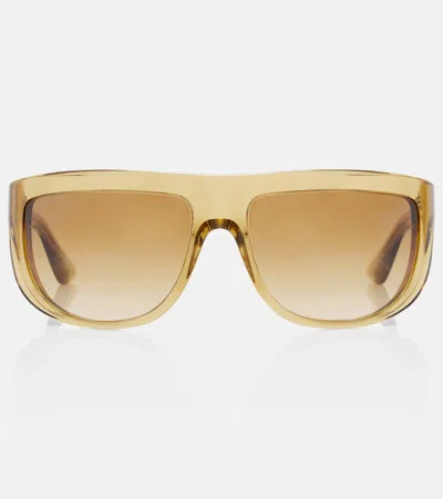 Khaite X Oliver Peoples 1974c Oversized Sunglasses In Yellow