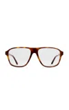 Khaite X Oliver Peoples 1978rx Aviator-frame Acetate Glasses In Brown