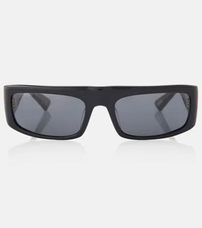 Khaite X Oliver People Square Sunglasses In Black,grey