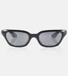 Khaite X Oliver Peoples 1983c Cat-eye Sunglasses In Black