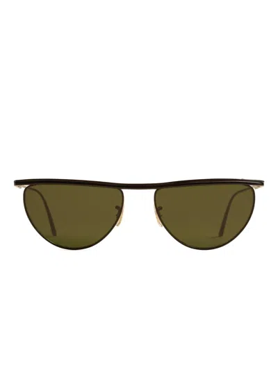 Khaite X Oliver Peoples 1984c Browline Sunglasses In Black