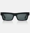 Khaite X Oliver Peoples 1985c Rectangular Sunglasses In Black