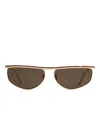 Khaite X Oliver Peoples 1986c Browline Sunglasses In Brown