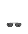 Khaite Ov1351s Pillow Sunglasses In Matte Black/gray