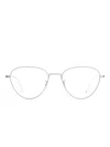 Khaite X Oliver Peoples 1991rx Oval-frame Glasses In Silver