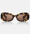 Khaite X Oliver Peoples 1992c Oval Sunglasses In Brown