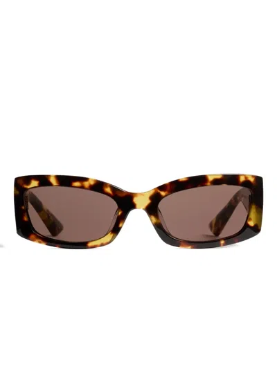 Khaite X Oliver Peoples 1993c Rectangle Sunglasses In Brown