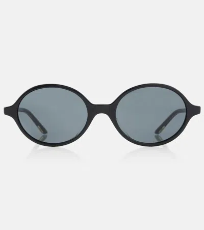 Khaite X Oliver Peoples 2000c Round Sunglasses In Black/black