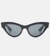 Khaite X Oliver Peoples Cat-eye Sunglasses In Black