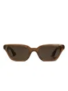 Khaite X Oliver Peoples Cat-eye Sunglasses In Brown