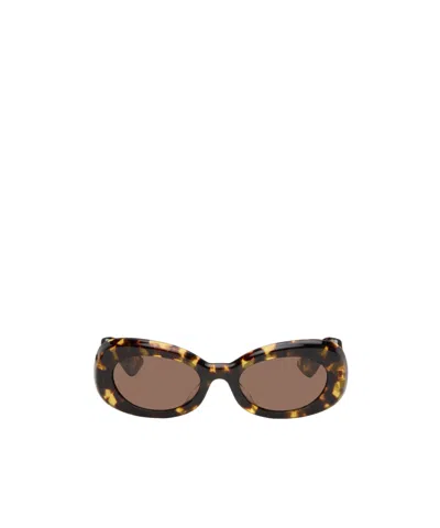 Khaite X Oliver Peoples Collaboration 1992c Oval Sunglasses In Brown