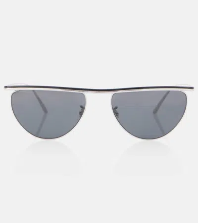 Khaite X Oliver Peoples Flat-top Sunglasses In Black