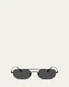 Khaite Ov1351s Pillow Sunglasses In Matte Black