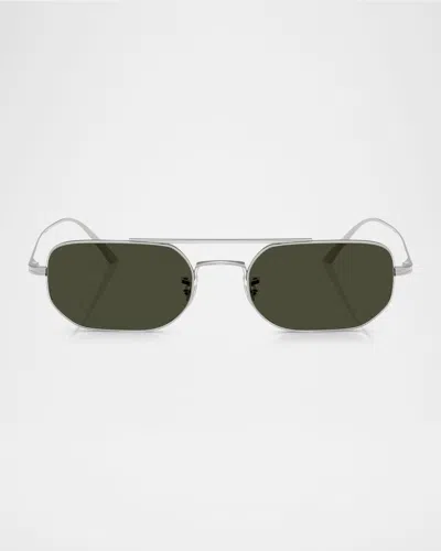 Khaite Ov1351s Pillow Sunglasses In Metallic