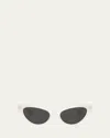 Khaite Ov5573su Cat-eye Sunglasses In Black Grey