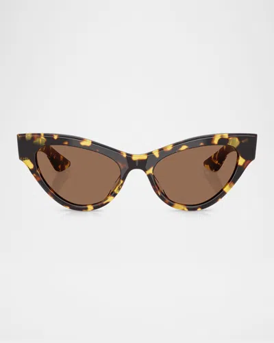 Khaite Ov5573su Cat-eye Sunglasses In Dark Brown
