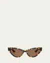 Khaite Ov5573su Cat-eye Sunglasses In Dark Brown