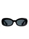Khaite X Oliver Peoples Oval-frame Sunglasses In Black