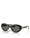 Khaite X Oliver Peoples Oval Sunglasses, 53mm In Black