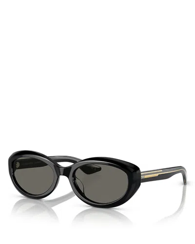 Khaite X Oliver Peoples Oval Sunglasses, 53mm In Black
