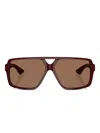 Khaite X Oliver Peoples Pilot-square Sunglasses In Brown