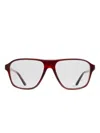 Khaite X Oliver Peoples Rectangle-frame Glasses In Red