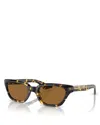 Khaite X Oliver Peoples Square Sunglasses, 52mm In Brown