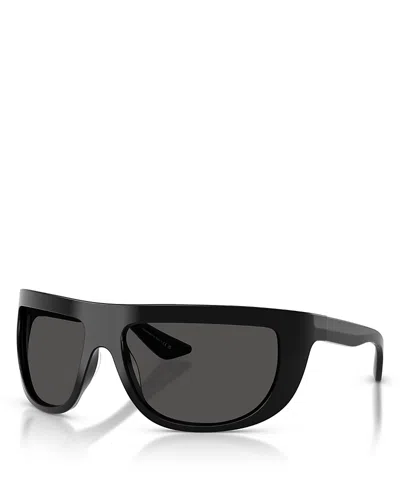 Khaite X Oliver Peoples Wraparound Sunglasses, 65mm In Black