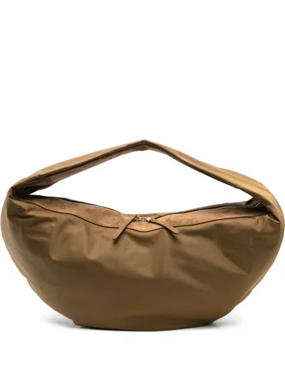 Khaite Xl Olivia Suede Shoulder Bag In Brown