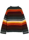Khaite Yanis Oversized Ribbed Striped Cashmere Sweater In Multi