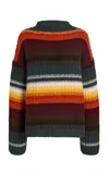 Khaite Yanis Oversized Ribbed Striped Cashmere Sweater