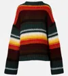 Khaite Yanis Oversized Ribbed Striped Cashmere Sweater In Multi
