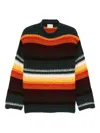 Khaite Yanis Oversized Ribbed Striped Cashmere Sweater In Animal Print