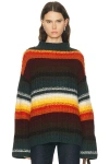 Khaite Yanis Oversized Ribbed Striped Cashmere Sweater In Multi