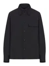 Khaite Yatty Shirt In Tropical Wool In Black