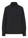 Khaite Yatty Shirt In Tropical Wool In Black
